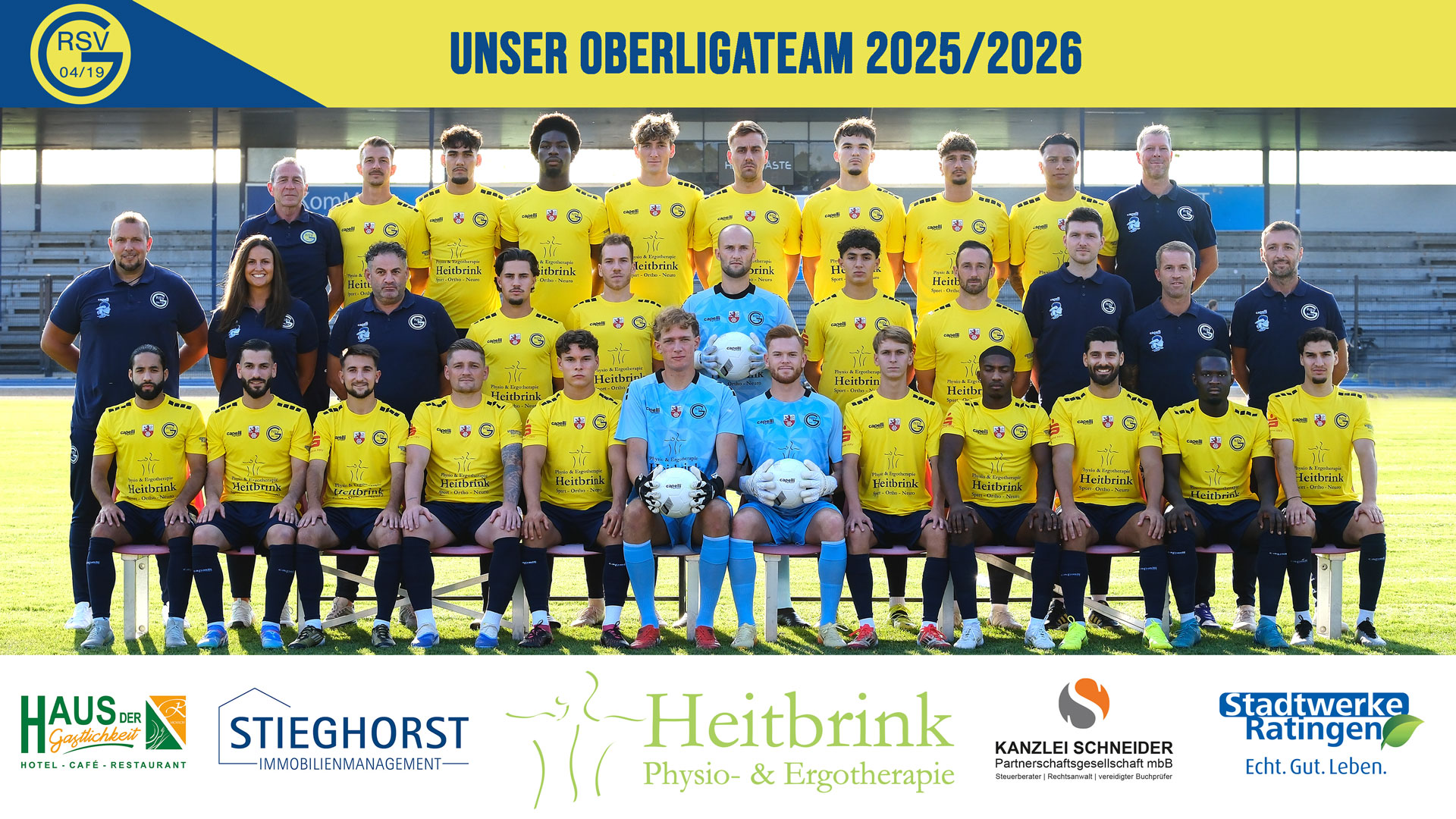 Teamfoto der1. Mannschaft des Ratingen 04/19