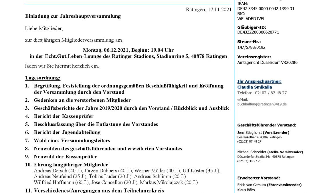 Ratingen 04/19 kann ein positives Ergebnis vorzeigen