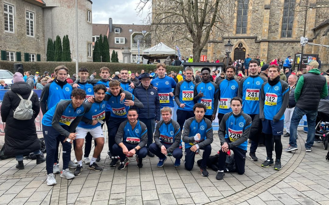 U19 von Ratingen 04/19 beim Ratinger Neujahrslauf