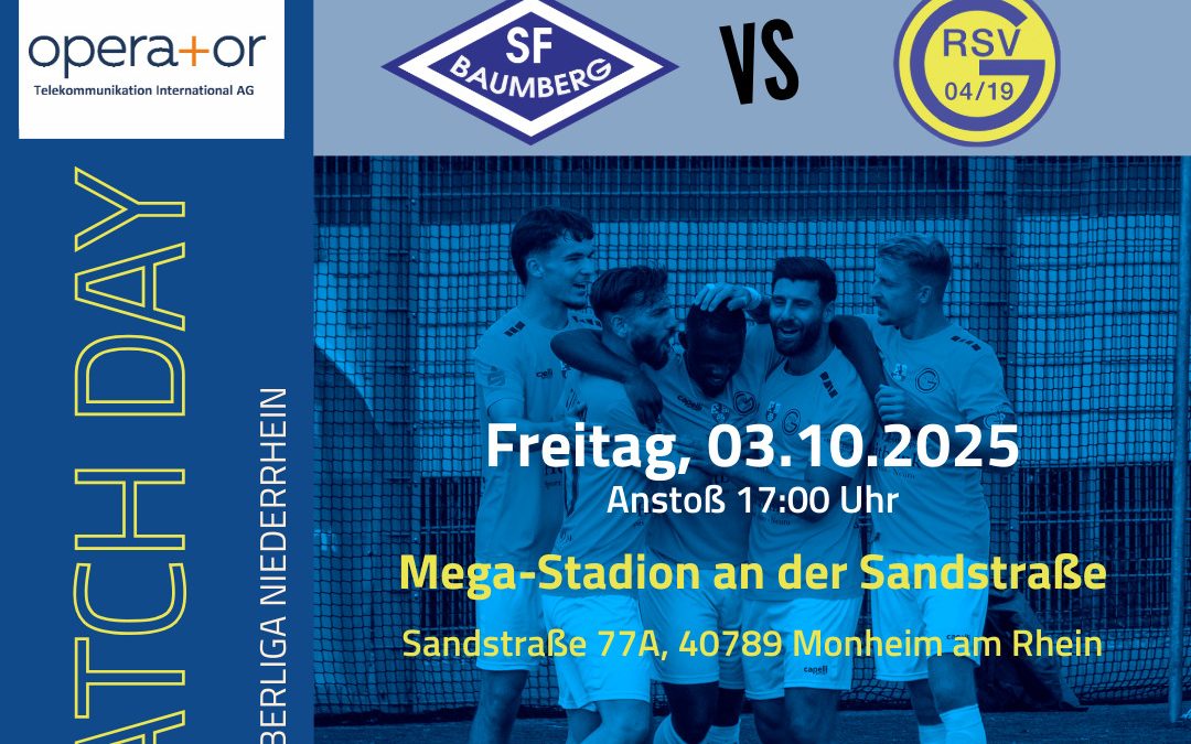 Tabellenführer on Tour! am 03.10. gegen die Sportfreunde Baumberg