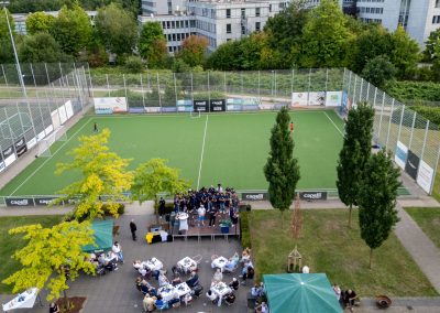 Luftaufnahme vom Stadtwerke Sportpark bei der Trikotlos-Veranstaltung 2025