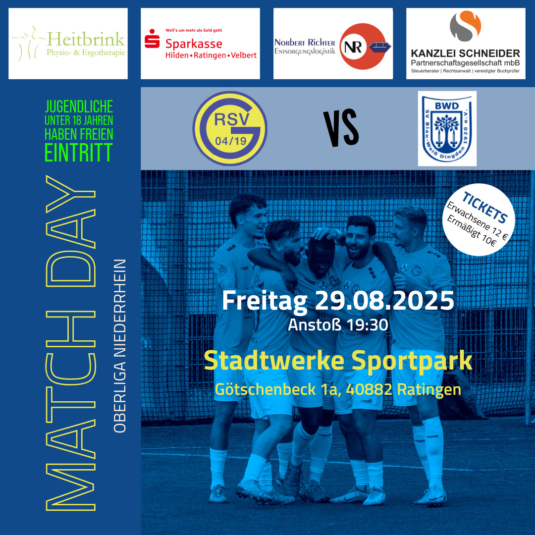 Zweites Heimspiel: Ratingen 04/19 empfängt Aufsteiger Dingden