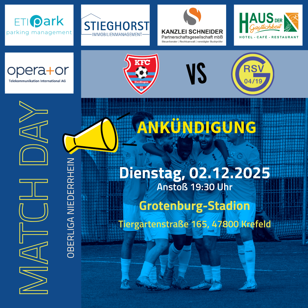 💙💛 Nachholspiel beim KFC Uerdingen 05 💛💙