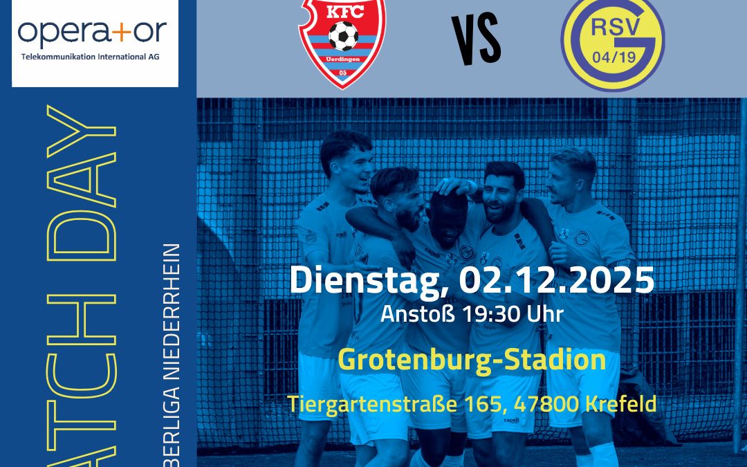 💙💛 Topspiel in der Grotenburg: Ratingen 04/19 reist zum KFC Uerdingen 05