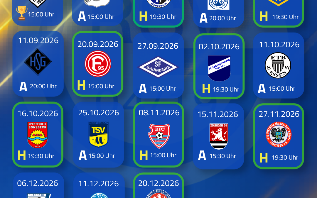 Der Spielplan der Oberliga Niederrhein ist da!