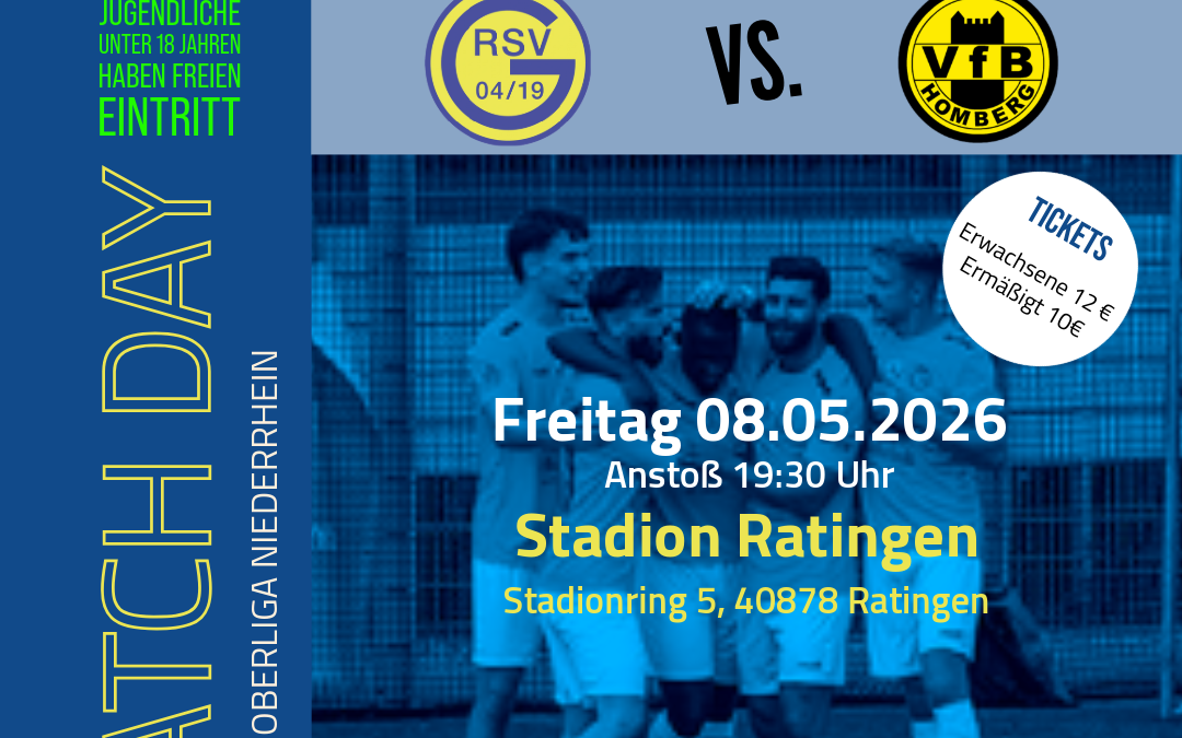 Vier Spiele bis zum Ziel: Ratingen 04/19 empfängt den VfB Homberg