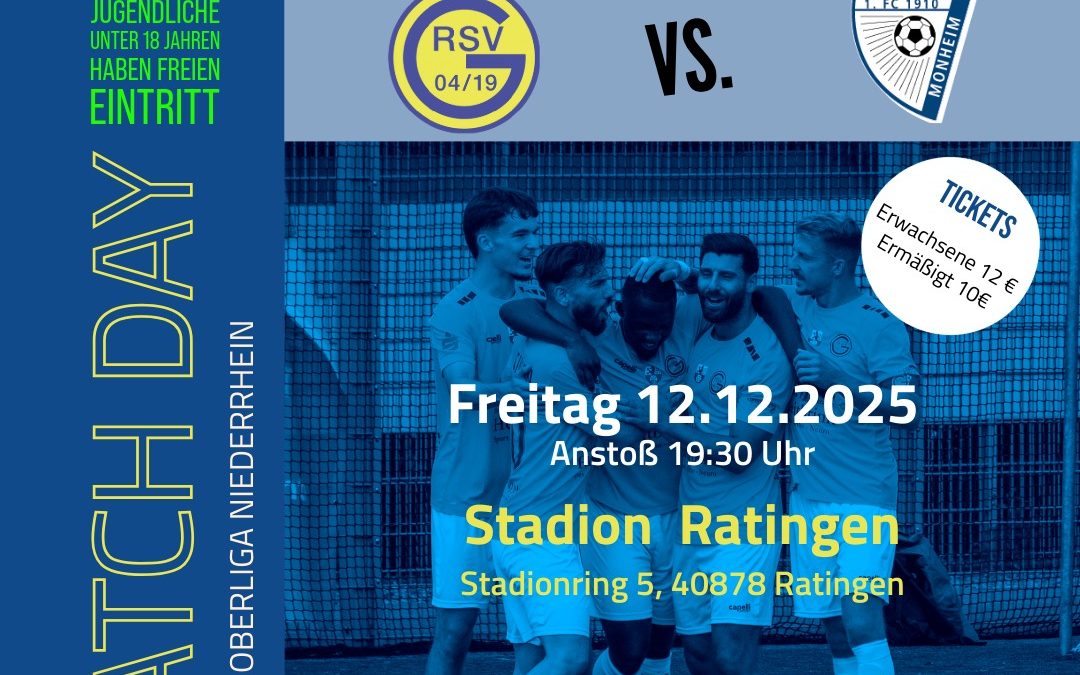 Hinrundenfinale im Stadion Ratingen: Ratingen 04/19 empfängt den 1. FC Monheim