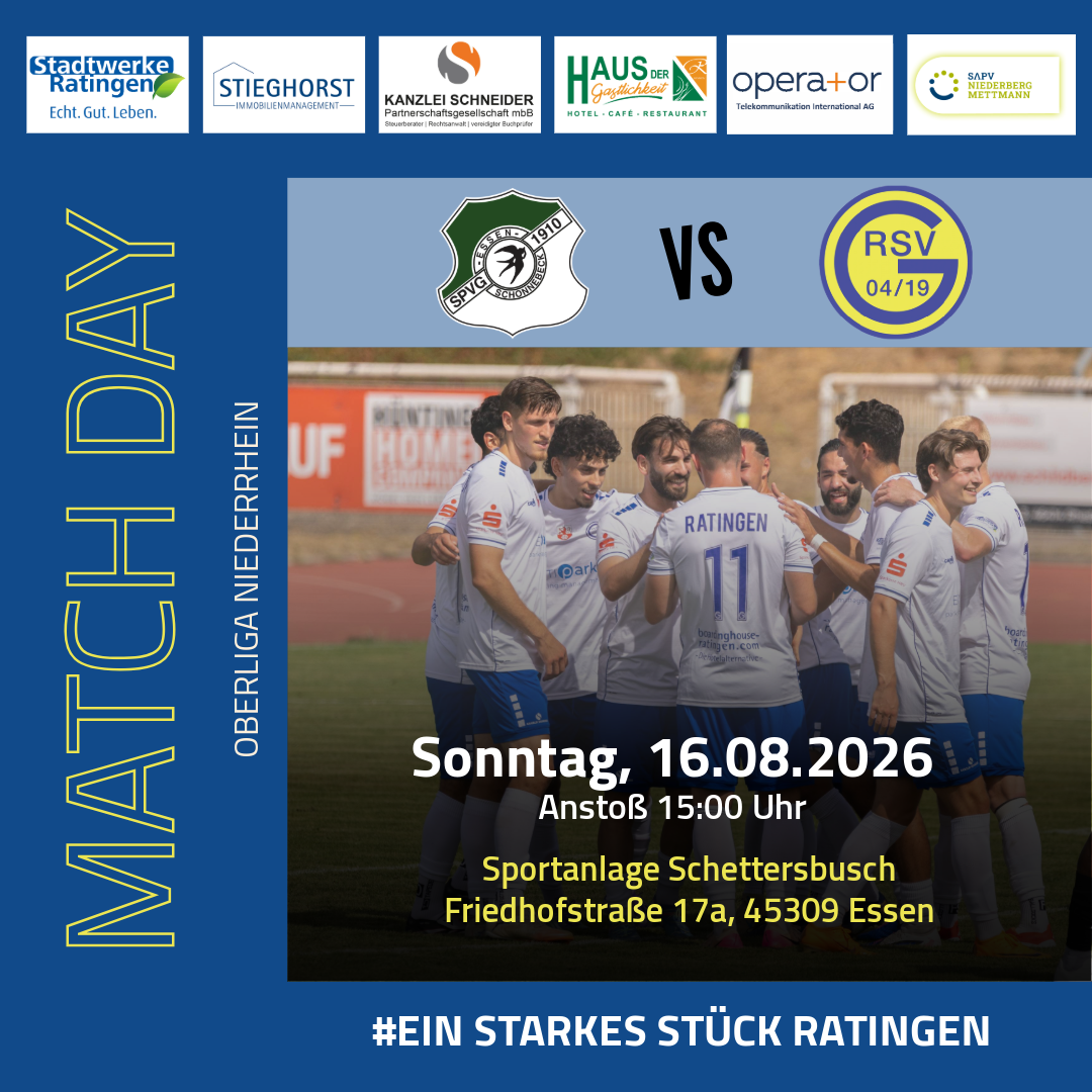 Saisonauftakt in der Oberliga: Ratingen 04/19 zu Gast in Schonnebeck