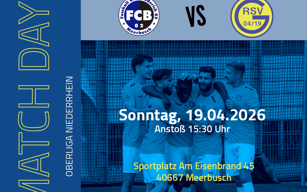 Nächster Spieltag, nächste Herausforderung: Als Tabellenführer reisen wir zum FC Büderich 02