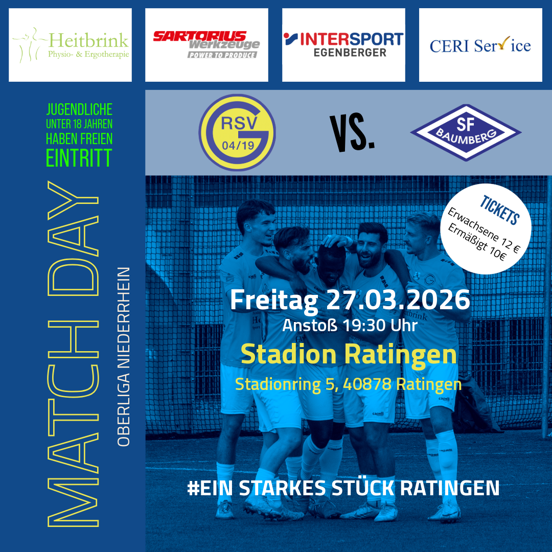 Aufstiegskampf unter Flutlicht: Ratingen 04/19 empfängt SF Baumberg