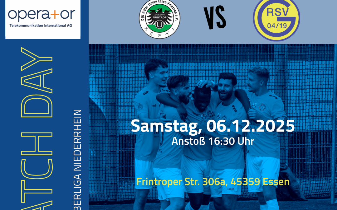 Auswärts beim DJK Adler Union Frintrop