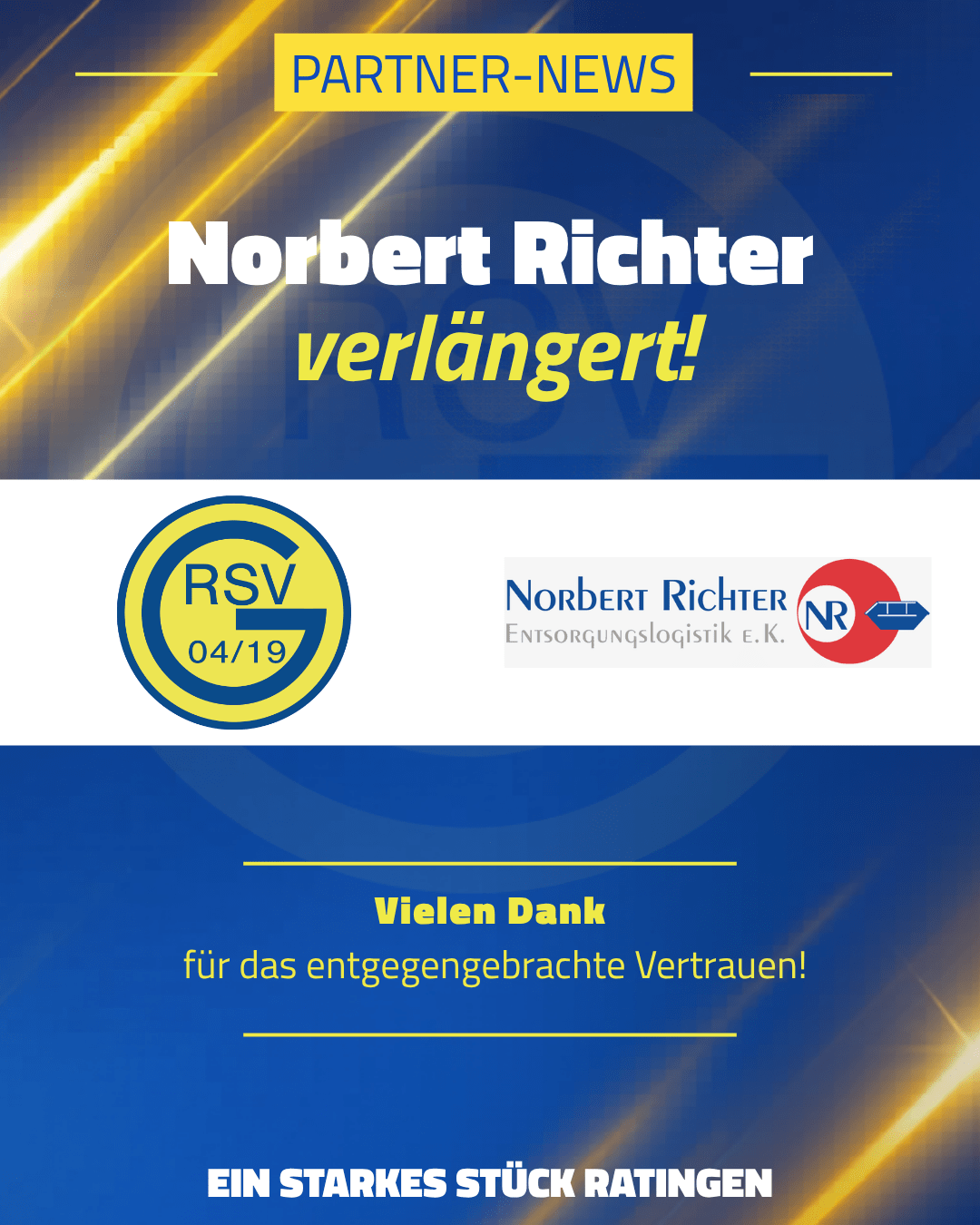 Container Richter verlängert Partnerschaft mit Ratingen 04/19