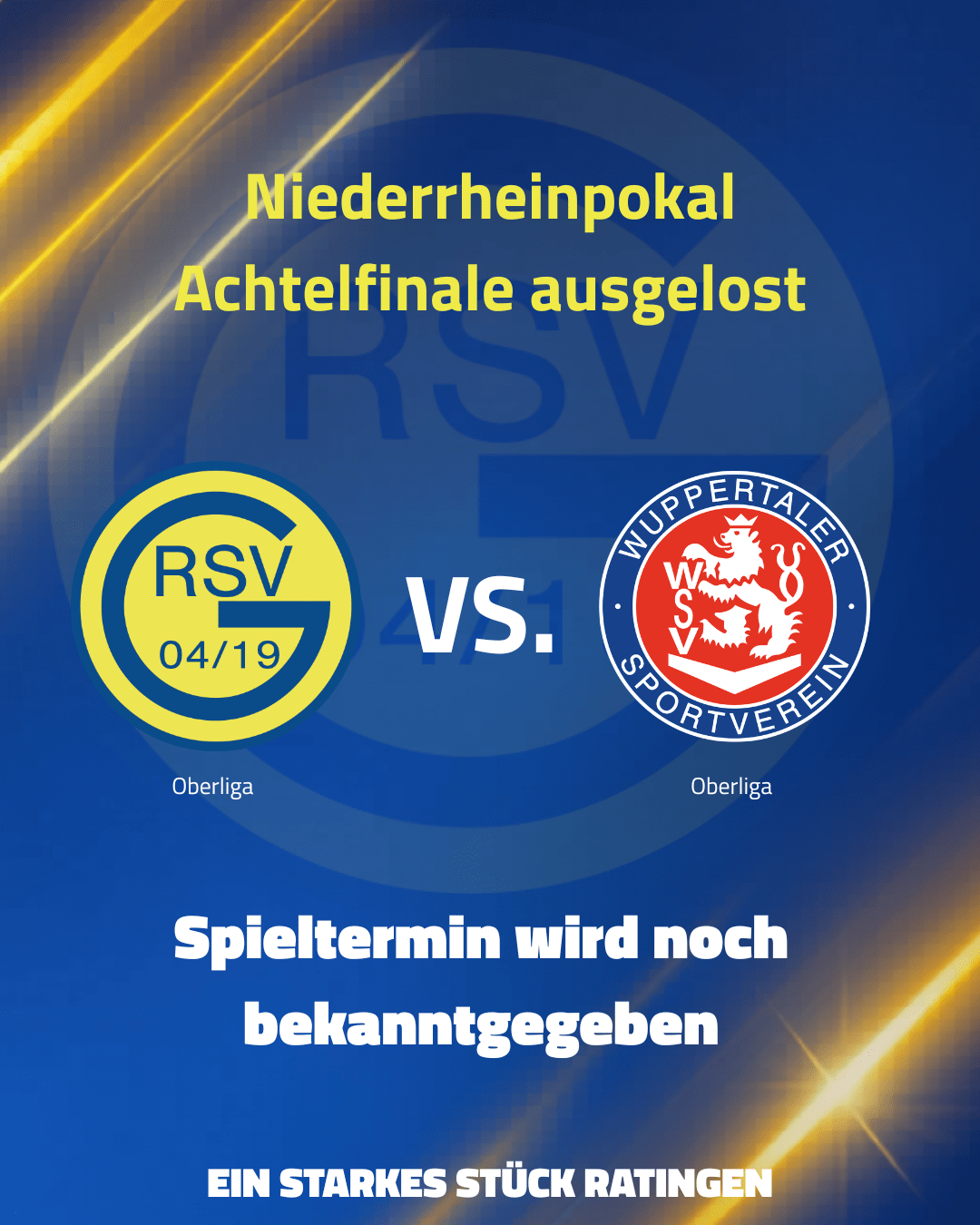 Achtelfinale gegen den Wuppertaler SV