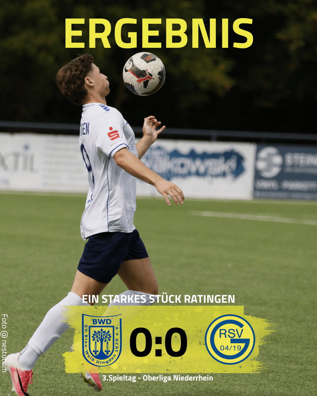 Torloses Remis beim SV Blau-Weiß Dingden
